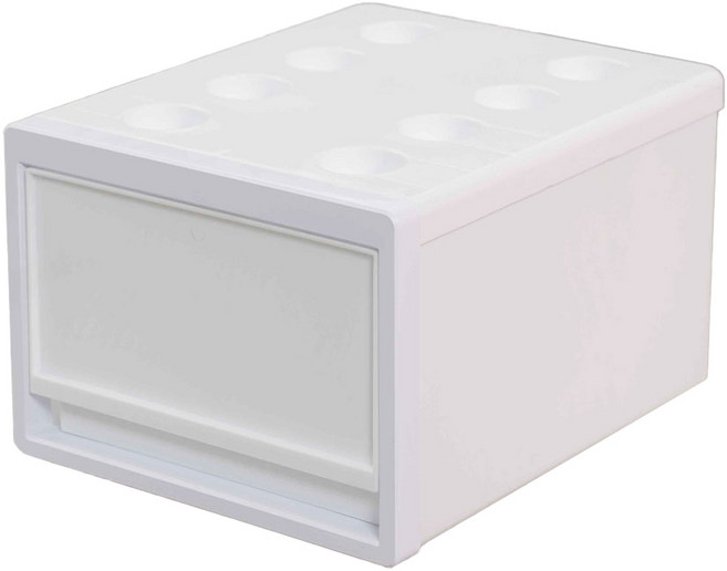 틈새 블럭스택킹 서랍장, 화이트, 1개