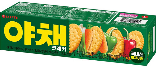 야채 크래커 과자, 83g, 1개