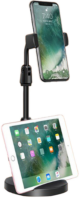 라니마켓 양방향 멀티사용 핸드폰 받침대, 블랙, 1개