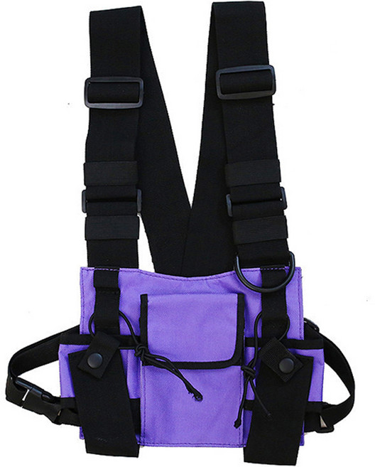 컬라피 남성용 숄더 체스트 낚시가방, 퍼플