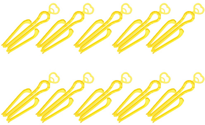 뮤젠 플라스틱 롱스틱 부츠키퍼, 옐로우, 10개