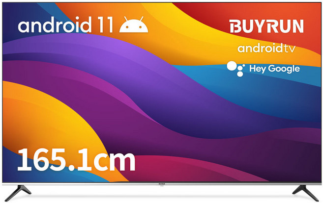 프리즘 4K UHD LED 바이런 구글 안드로이드11 스마트TV, 165cm(65인치), ABC65G, 스탠드형, 방문설치