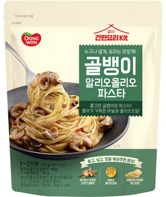 동원 간편요리KIT 골뱅이 알리오올리오 파스타, 330g, 1개