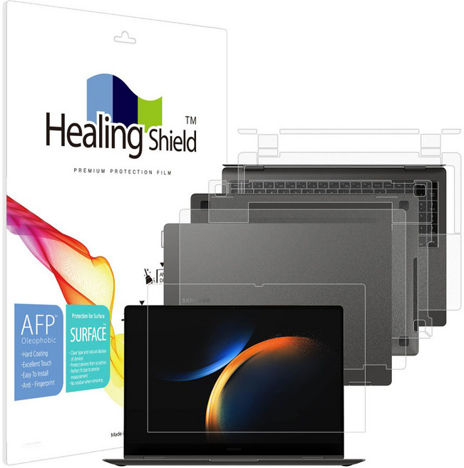 Healing Shield Galaxy Book3 Pro 360 NT960QFG / QFT 防油疏水螢幕保護貼 + 外部3件組, 1套
