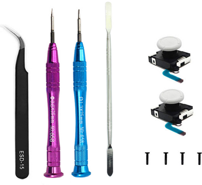 업마켓 닌텐도 스위치 OLED / 라이트 조이콘 아날로그 스틱 모듈 자가 수리 키트 화이트 세트, 1세트