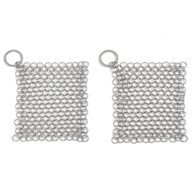 Tree 반영구 스텐링 수세미 사각형 10cm, 1개, 2개