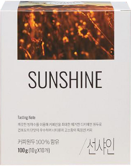 엔제리너스 선샤인 슈가케인 산 아구스틴 슈프레모 드립백커피, 10g, 10개입, 1개