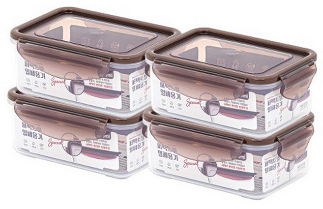 셰프웨어 퍼펙트씰 밀폐용기, 4개, 520ml