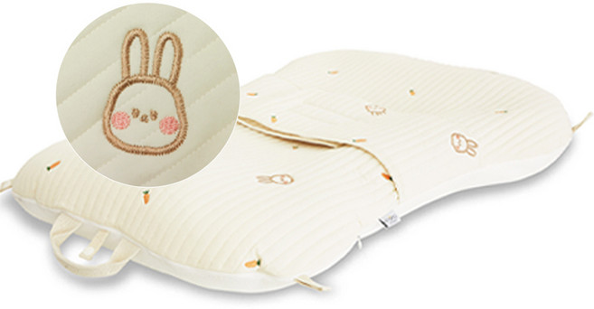 이몽 뒤집기 방지 듀얼 휴대용 커버 분리형 100수 면 아기침대, 100수 면 토끼