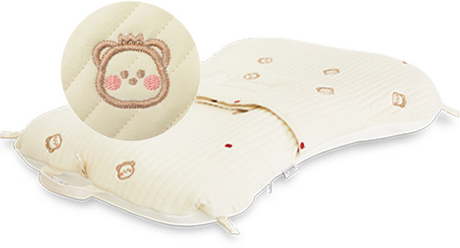 이몽 유아용 뒤집기 방지 듀얼 휴대용 커버 분리형 100수 면 침대, 100수 면 곰