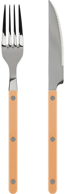 메종오브제 파르베 2종 세트, 누드핑크, 디너포크 + 디너나이프, 1세트