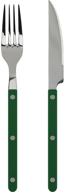 메종오브제 파르베 2종 세트, 그린, 디너포크 + 디너나이프, 1세트