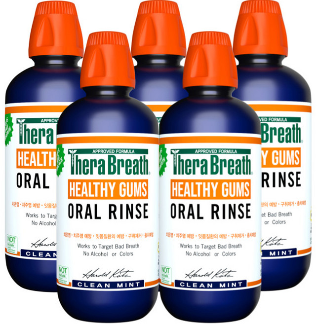 테라브레스 헬시 검스 오랄린스 클린민트향(알란토인), 473ml, 5개