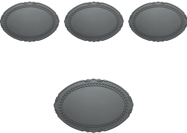 시라쿠스 로렐 실리콘 매트 4p, 그레이, 43 x 30 cm, 4개