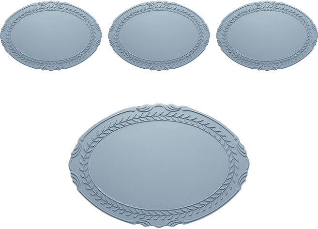 시라쿠스 로렐 실리콘 매트 4p, 챠콜, 43 x 30 cm, 4개