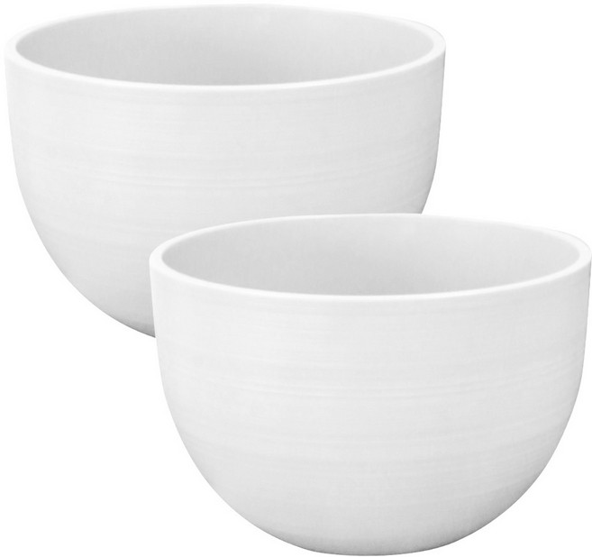 원형 플리츠 화분, 화이트, 2개