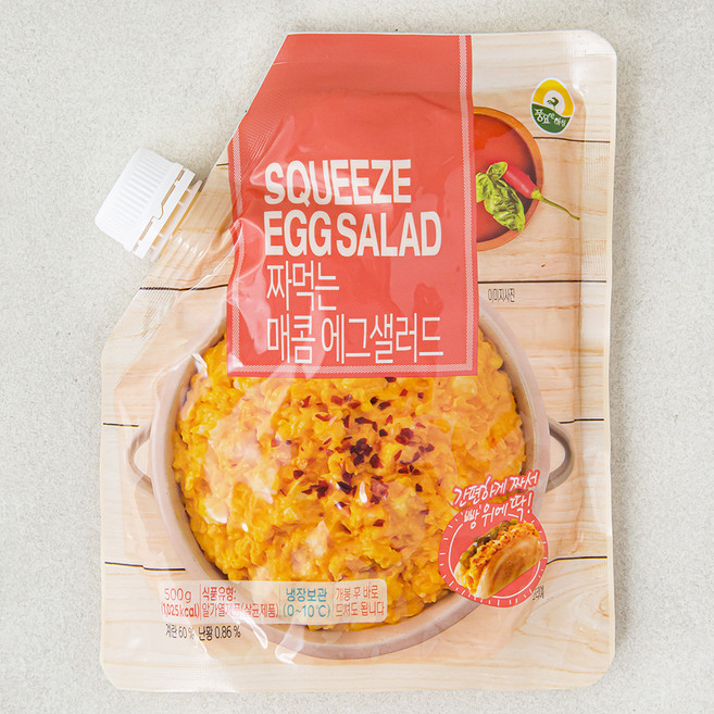 풍요한아침 짜먹는 매콤 에그 샐러드, 500g, 1개