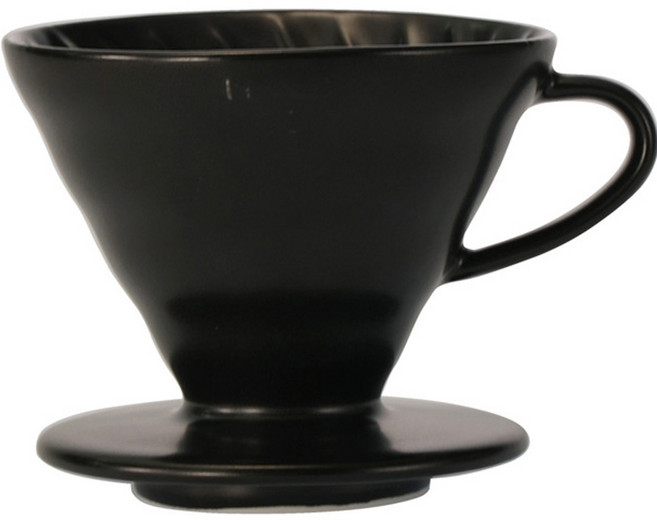 HARIO 好璃奧 V60 陶瓷咖啡手沖濾杯 02 霧面黑 VDC-02-MB-UEX, 單品