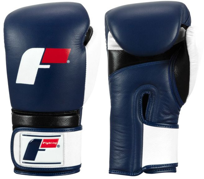 타이틀 파이팅스포츠 포스 트레이닝 복싱글러브 양손 세트 396g, 블루 + 화이트 + 블랙, 1개