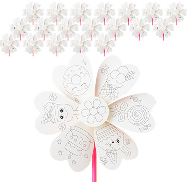 민화샵 꽃 바람개비 만들기 세트 UDOPP014, 하트디저트, 20세트