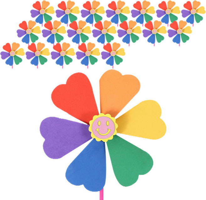 민화샵 EVA 바람개비 만들기 세트 UDOEV001, 하트(UDOEV0016), 20세트