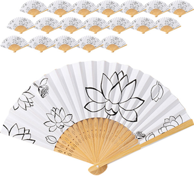 민화샵 합죽선 접이식 부채 만들기 입문형 SDPPP001, 연꽃(SDPPP0017), 20개
