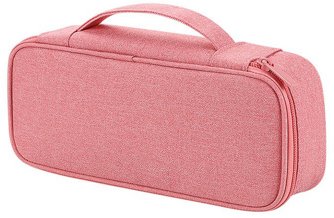 고민고밍 단면 충전기 보조 배터리 여행 파우치 라지, 핑크, 1개