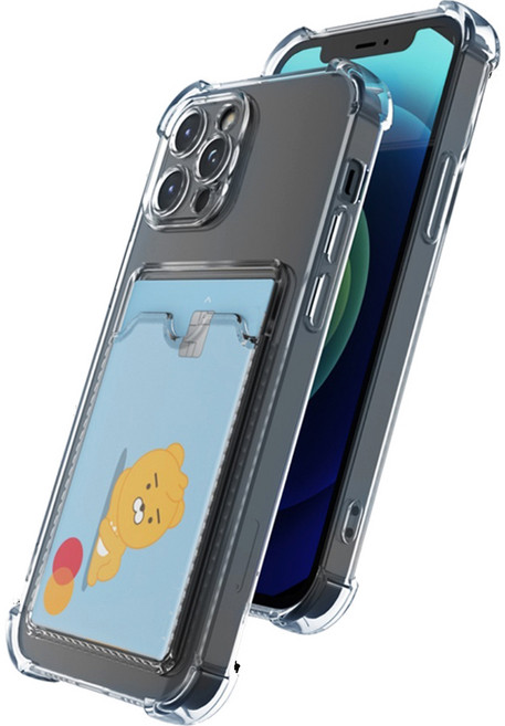 더블유케이스 변색없는 렌즈 풀커버 에어쿠션 카드 포켓 휴대폰 케이스