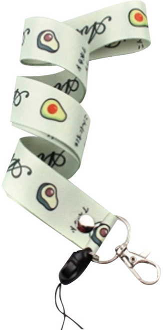 라니마켓 부드러운 촉감 비비드 칼라 핸드폰 목걸이줄 다용도 스트랩, 그린아보카도, 1개