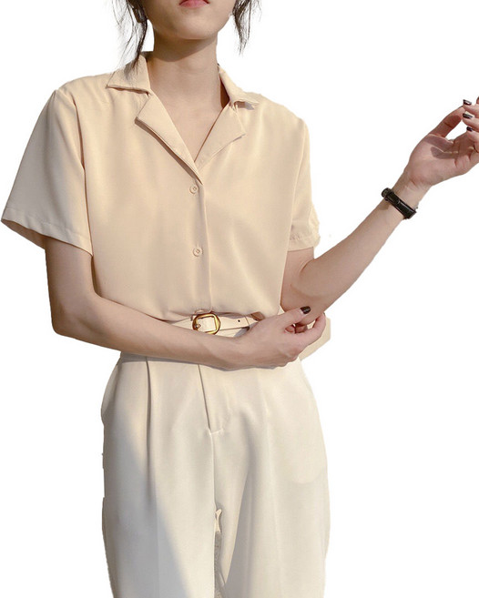 Lihong 女款簡約辦公室日常襯衫