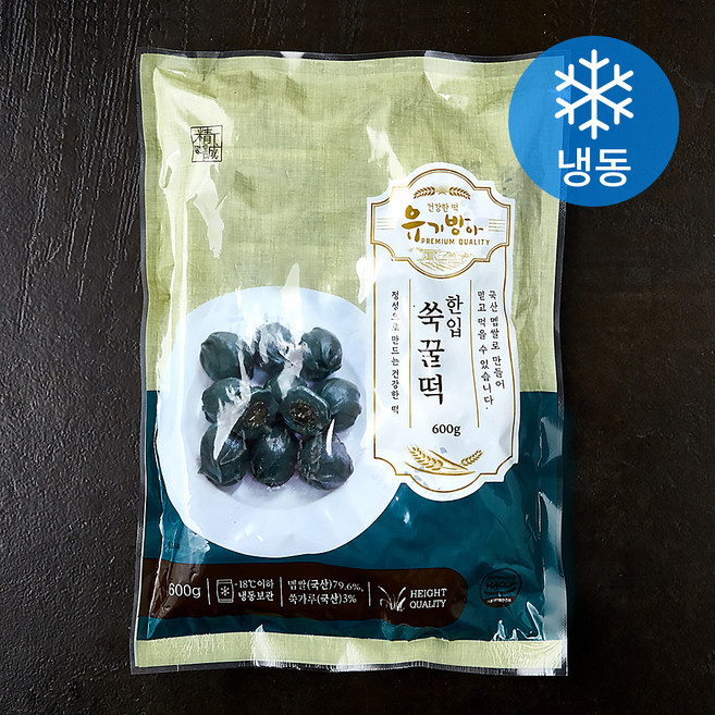 유기방아 한입 쑥꿀떡 (냉동), 600g, 1개입, 1개