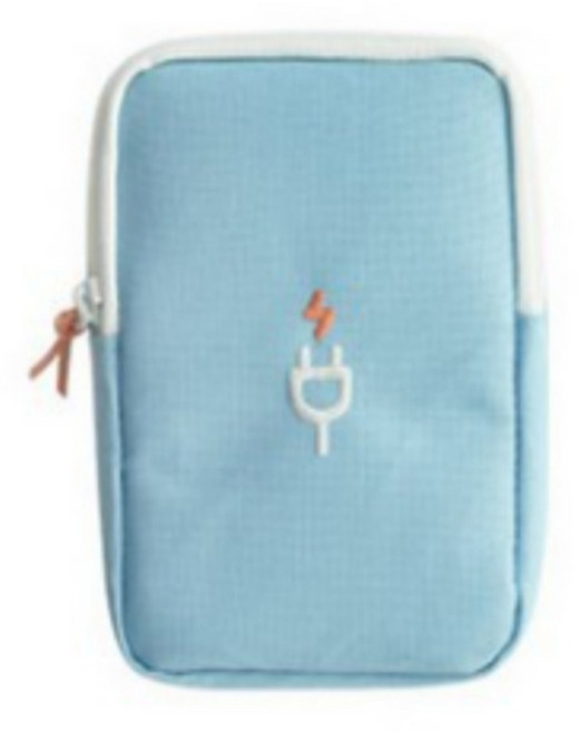 다해유 여행 충전기폰 디지털 가방, 하늘색, 1개