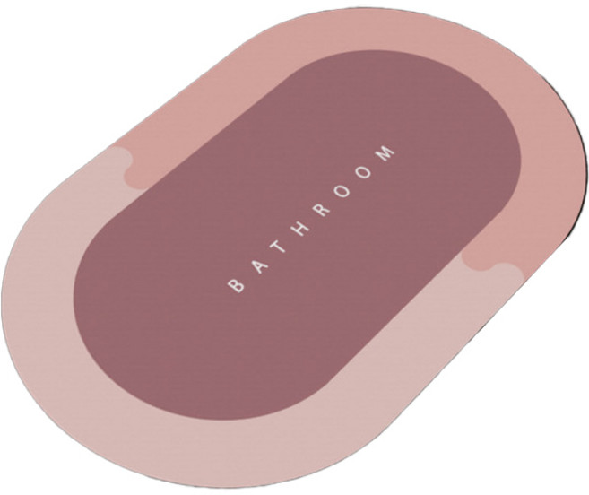 마크하스 규조토 라운드 욕실 매트, 핑크, 1개