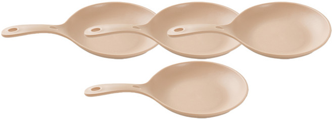 아띠홈 올더플레이트 손잡이 앞접시 4p, 베이지, 1세트