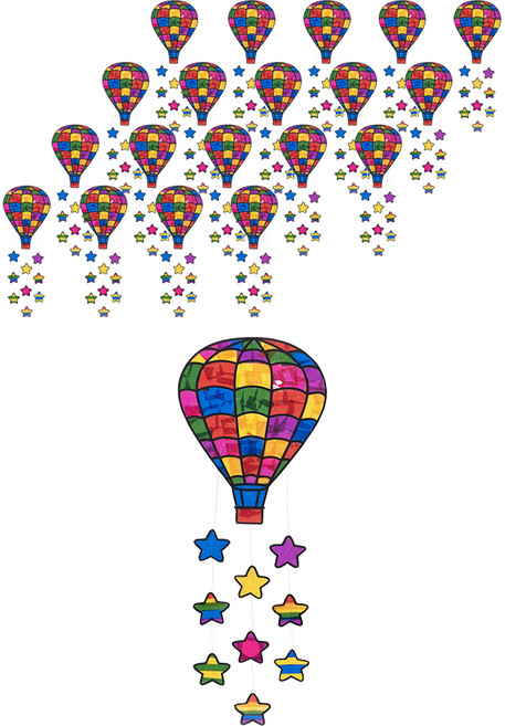 민화샵 썬캐쳐 드림캐쳐 만들기 열기구 UDPOM0102, 혼합색상, 20개