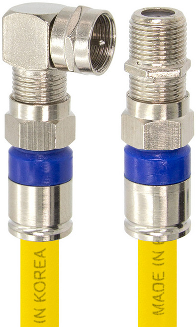 솔탑 국산 고급형 RF 안테나 옐로우 꺾임 연장 TV 동축 수제작 케이블 7M, SOLTOP-1189, 1개