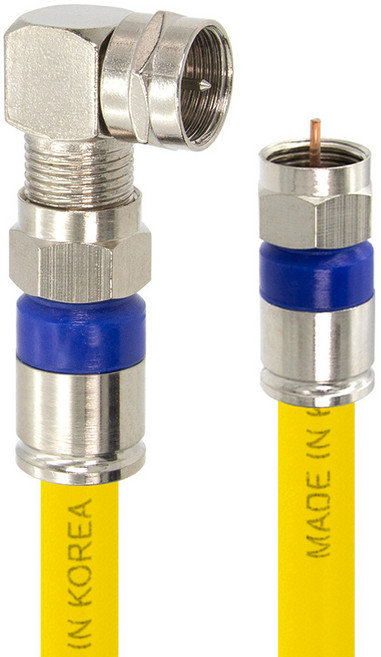 솔탑 국산 고급형 RF 안테나 옐로우 꺾임 TV 동축 수제작 케이블 30M, SOLTOP-1175, 1개