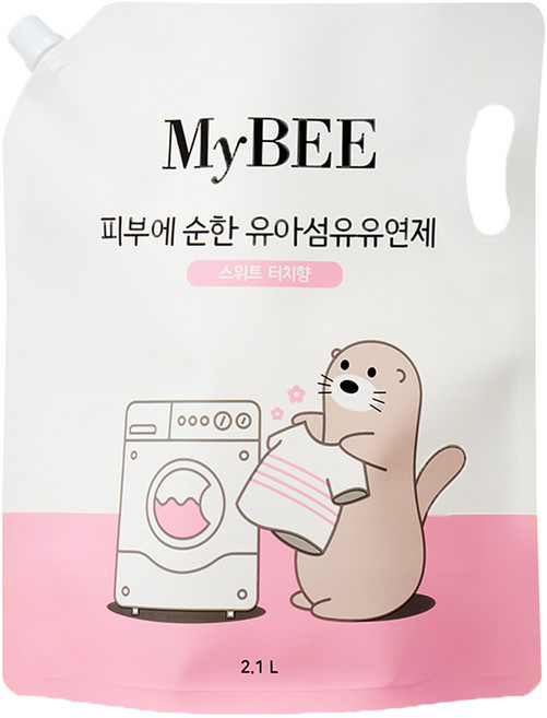 마이비 피부에순한 유아섬유유연제 스위트터치향 리필, 1개, 2.1L