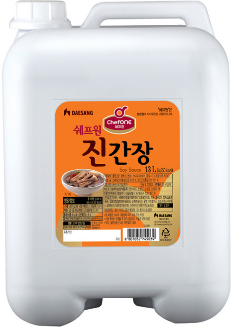 청정원 쉐프원진간장, 13L, 1개