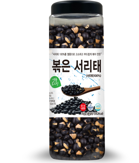 열풍로스팅 국산100% 볶은 서리태 통, 350g, 1개