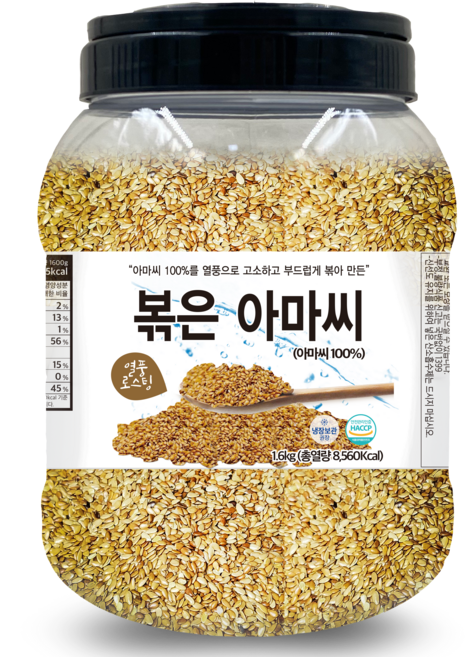 대구농산 볶은 아마씨 통, 1.6kg, 1개