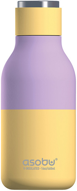 아소부 스텐 진공 보온보냉 텀블러 어반 파스텔, 파스텔 옐로우, 460ml