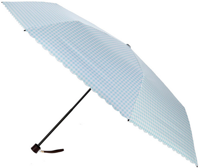 보그 체크 파스텔 자외선차단 암막코팅 3단 슬림 우양산 MUVGU60004+커버세트