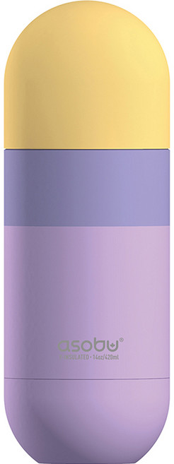 아소부 스텐 진공 보온보냉 오브 텀블러, 파스텔 퍼플, 420ml
