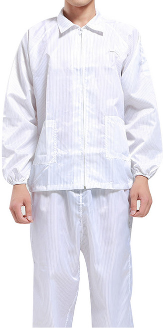 VEGA Y領兩件式工作服套裝, 1套, 白色