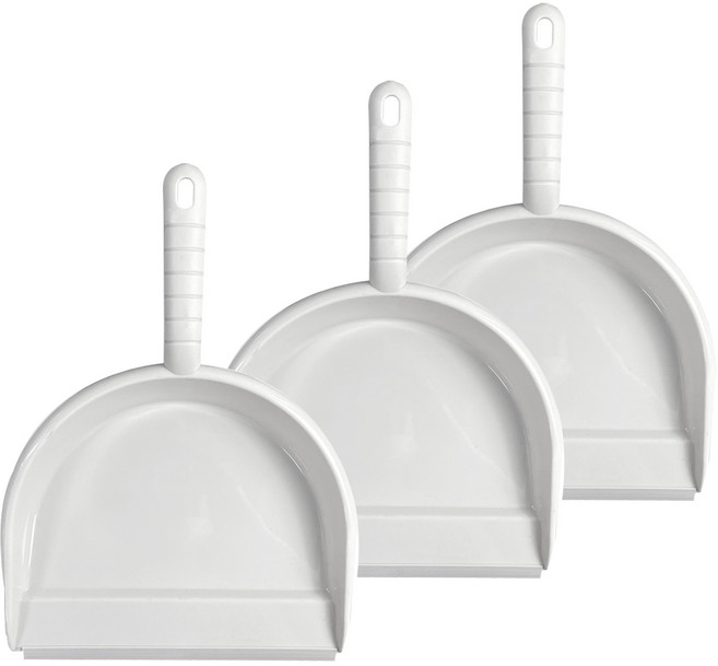 승조테크 비에스 튼튼한 고무패킹 쓰레받기, 3개, 라이트그레이