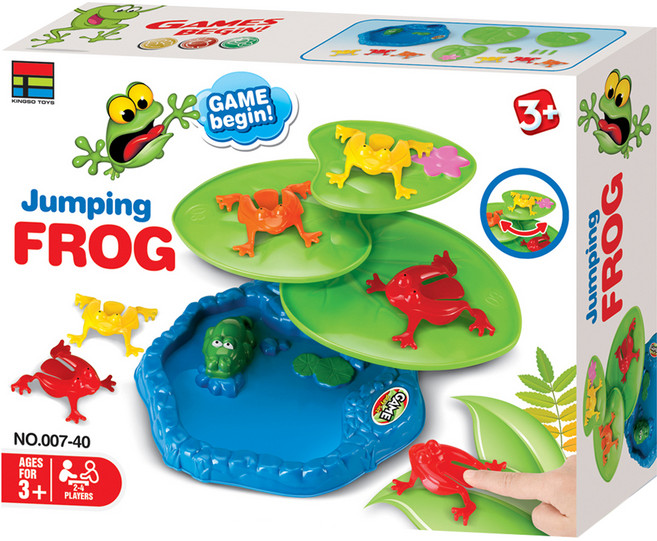 하늘썬별 점핑 개구리 올라타기 보드게임, 혼합색상, 1개