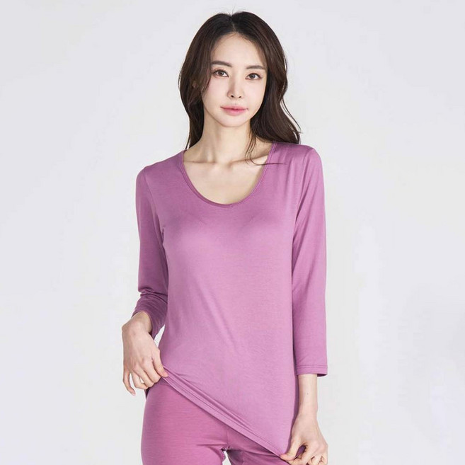 [국내생산]에이원 여성용 텐셀 소프트 내의 9부 상의