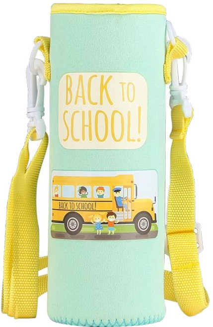 한봄누리 크로스 어깨끈 탈부착 물병 가방 500ml 라지, 스쿨버스, 1개