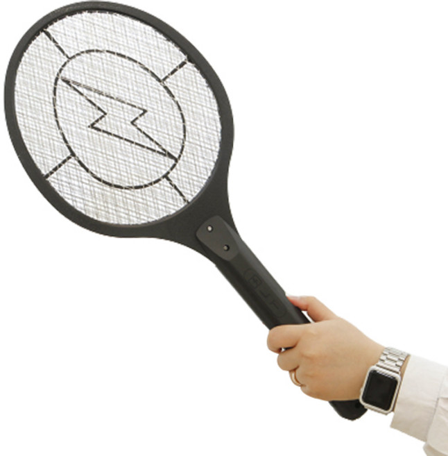 가쯔 벌레 퇴치 휴대용 스마트 전기모기채 2p, 블랙